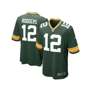 Maillot NFL Aaron Rodgers Greenbay Packers Nike Game Team Vert pour junior