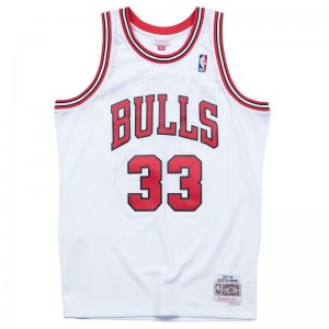 Maillot NBA Scottie Pippen Chicago Bulls 1997-98 Mitchell & Ness Hardwood Classic Swingman Blanc