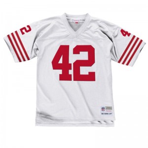 Maillot NFL Ronnie Lott San Francisco 49ers 1990 Mitchell & Ness Legacy Retro Blanc pour Homme