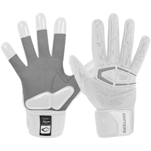 Gant de Football américain Cutters Force 3.0 Lineman S932 Blanc