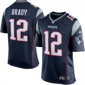 Maillot NFL Tom Brady New England Patriots Nike Game Team pour Junior Bleu Marine