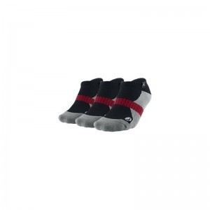 Jordan 3 pack no show gris/noir