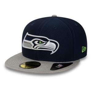 Casquette NFL Seattle Seahawks New Era Dryera Tech 59Fifty Bleu Marine