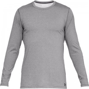 T-shirt manches longues Under Armour Fitted Coldgear Crew Gris pour Homme