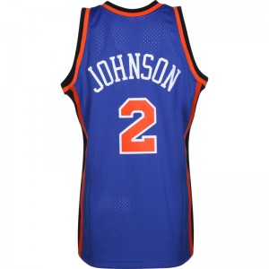 Maillot NBA Larry Johnson New York Knicks 1998-99 Mitchell & Ness swingman Hardwood Classics bleu