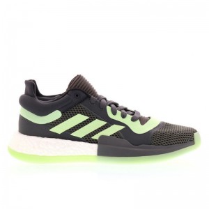 Chaussure de Basketball Adidas Marquee Boost Low Gris/Vert pour Homme