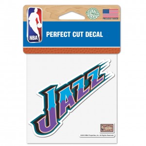 Wincraft Wordmark 1 Logo 4x4 Decal Utah Jazz