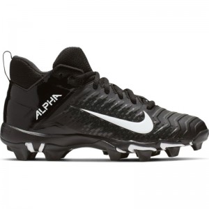 Crampons de Football Americain moulés Nike Alpha Menace Shark 2 Mid Noir Pour Hommes