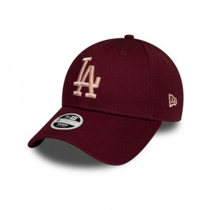 Casquette MLB Los Angeles Dodgers New Era League Essential 9Forty Marron pour Femme