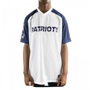 T-shirt NFL New england Patriots New Era Stripe Oversized Blanc pour homme