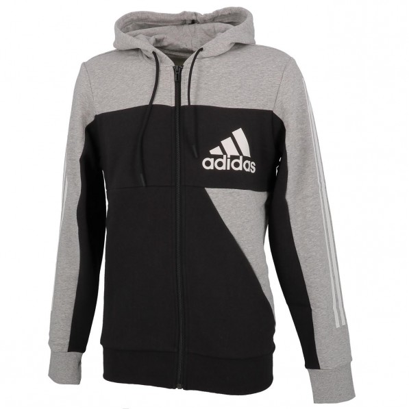 Adidas Veste Molleton Multisport Homme Capuche Zippé Sid grc/blk fz cap  sweat - Adidas - tightR