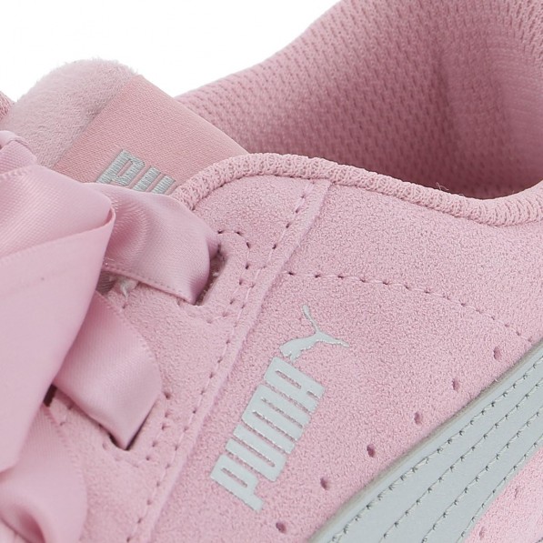 Puma Chaussure Mode Ville Basse Fillette Vikky ribbon rose girl Puma tightR