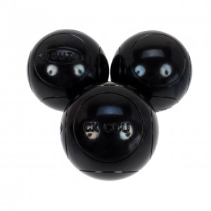 Boules Pétanque Demie Tendre Carbone Obut Cx.cou noire 74mm 1 strie