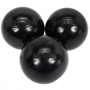 Boules Pétanque Demie Tendre Carbone Obut Cx.cou noire 76mm