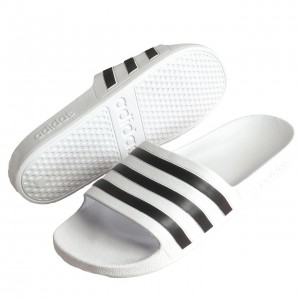 Claquette Sport Plage Homme Adidas Adilette aqua blanc