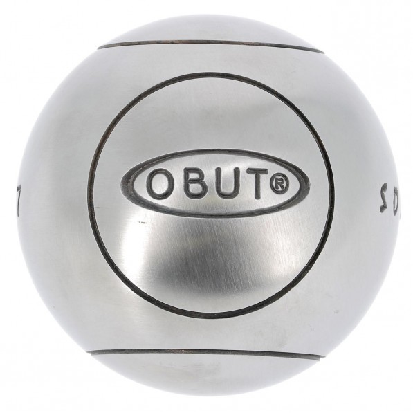 Boules de pétanque Obut Match it inox 74mm strie1 Argent métalisé