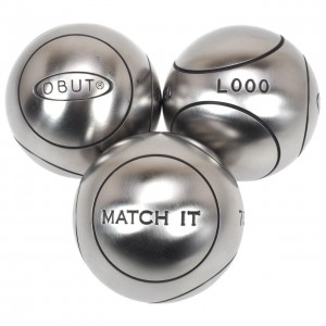 Boules Pétanque Demie Tendre Inox Obut Match it inox 76mm strie1