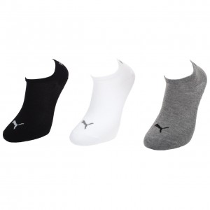 Chaussettes Invisibles Homme Puma Thin grs/blc/nr tripack