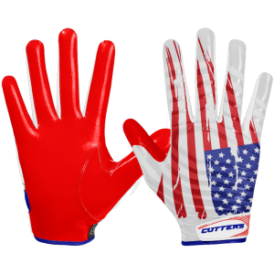 Gant de football américain Cutters S252 Edition Limitée USA Rouge pour Enfant