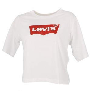 T-shirt Mode Manches Courtes Fillette Levis Zelli white mc tee g