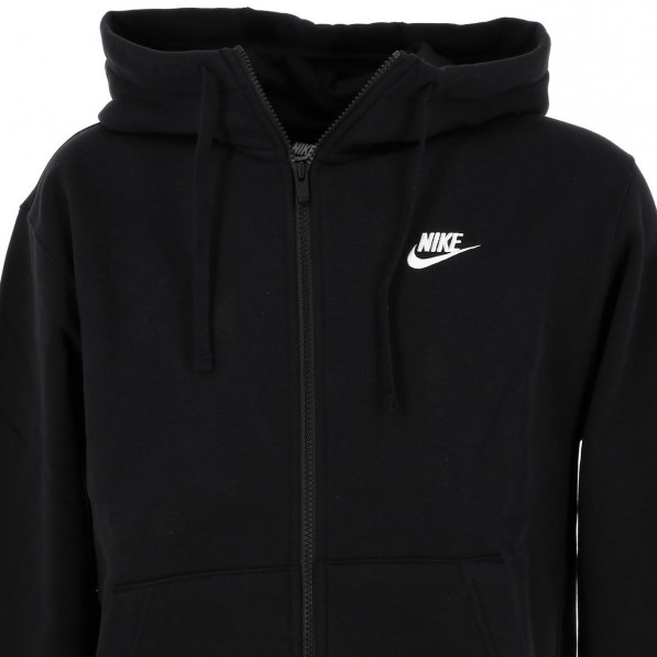 Veste Molleton Multisport Homme Capuche Zippé Nike Club zip hoodie noir