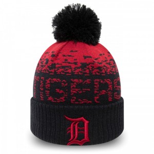 Bonnet MLB Detroit Tigers à pompon New Era Sport Knit Noir pour Enfant