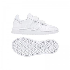 Chaussure Adidas Hoops 2.0 CMF C Blanc Pour Enfant