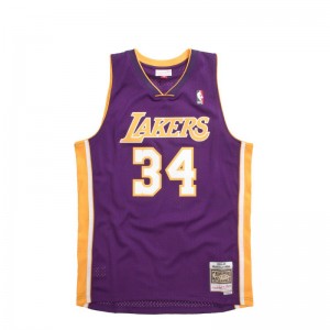 Maillot NBA Shaquille O'Neal Los Angeles Lakers 1999-00 Mitchell & Ness Hardwood Classic swingman Violet