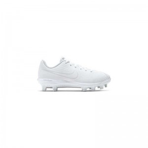 Crampons de Softball moulé Nike Lunar Hyperdiamond Varsity MCS Blanc