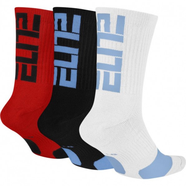 Chaussettes Nike Elite Crew multicolor 3 paires