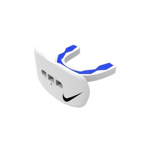 Protège dent + protège lèvre Nike Hyperflow Adulte Blanc/Bleu avec strap