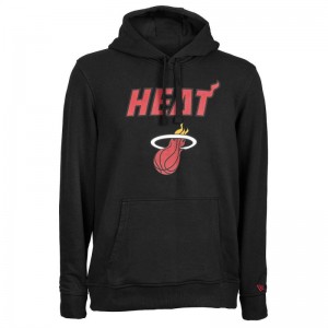 Sweat à Capuche NBA Miami Heat New Era Team logo Noir pour Homme