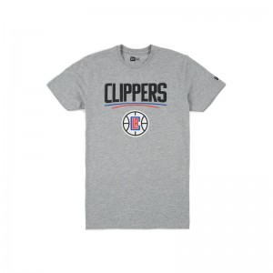 T-Shirt NBA Los Angeles Clippers New Era Team logo Gris pour Homme