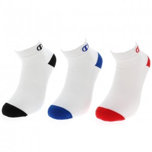 Socquettes Homme Champion Perf ankle logo blanc x3