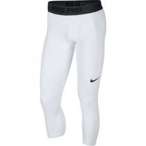 Legging de compression Nike Pro 3/4 Basketball Tights blanc pour homme