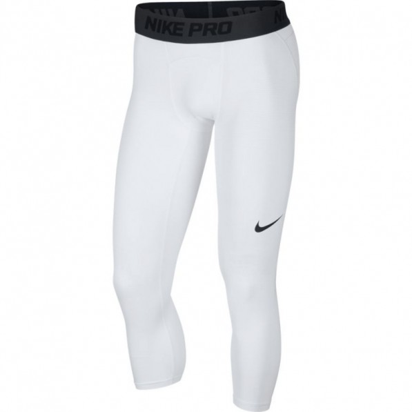 Nike Legging de compression Pro 3/4 Basketball Tights blanc pour