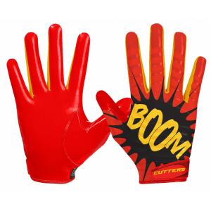 Gant de football américain Cutters S252 Edition Limitée Boom Rouge pour Enfant