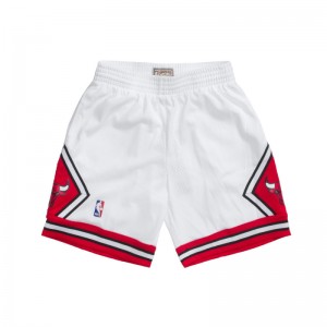 Short NBA Chicago Bulls 1997-98 Mitchell & Ness Swingman Blanc pour Homme