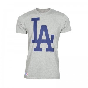 T-shirt MLB New Era Team logo tee Los Angeles Dodgers gris