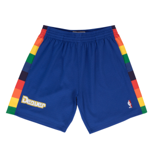 Short NBA Denver Nuggets 1991-92 Mitchell & Ness Swingman Bleu pour Homme