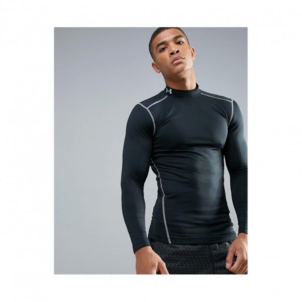 Under Armour Maillot de compression manches longues Coldgear Mock Noir pour  homme - Under Armour - tightR