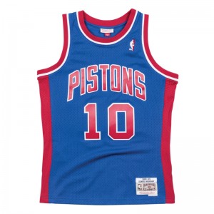 Maillot NBA Dennis Rodman Detroit Pistons 1988-89 Mitchell & ness Hardwood Classic Swingman Bleu