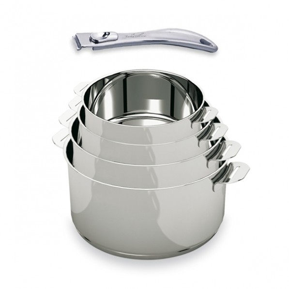 Beka Set de 4 casseroles Evolution 14 à 20 cm et 1 manche - tightR