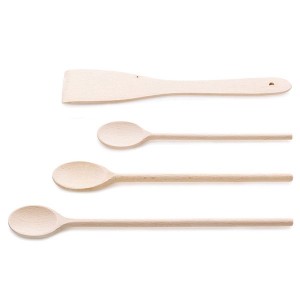 Set 3 cuillères et spatule en bois de hêtre