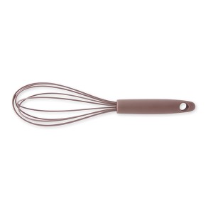 Fouet de cuisine antirayures en silicone taupe Mathon