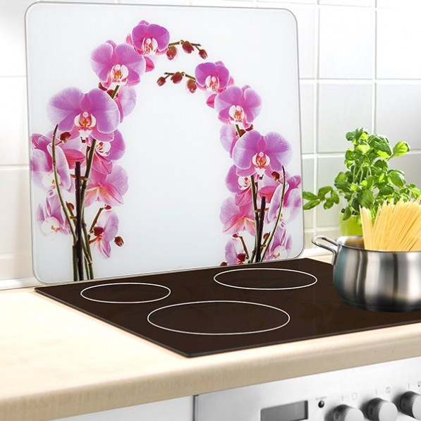 Equipement Cuisine Protection murale en verre Orchidée - Marmiton - tightR