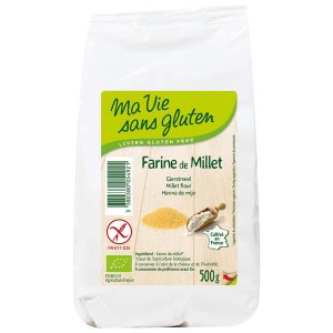 Farine de millet bio - sans gluten - Sachet 500g