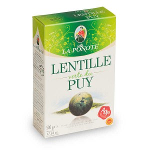 Lentilles vertes du Puy AOP - L'étui de 500g