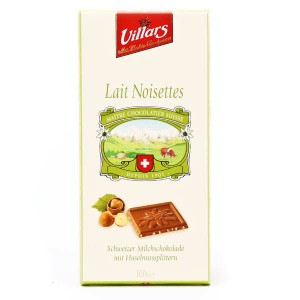 Chocolat au lait éclats de Noisettes Villars - Tablette 100g