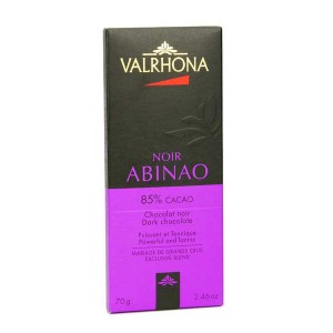Tablette de chocolat noir Abinao 85% - Valrhona - Tablette 70g
